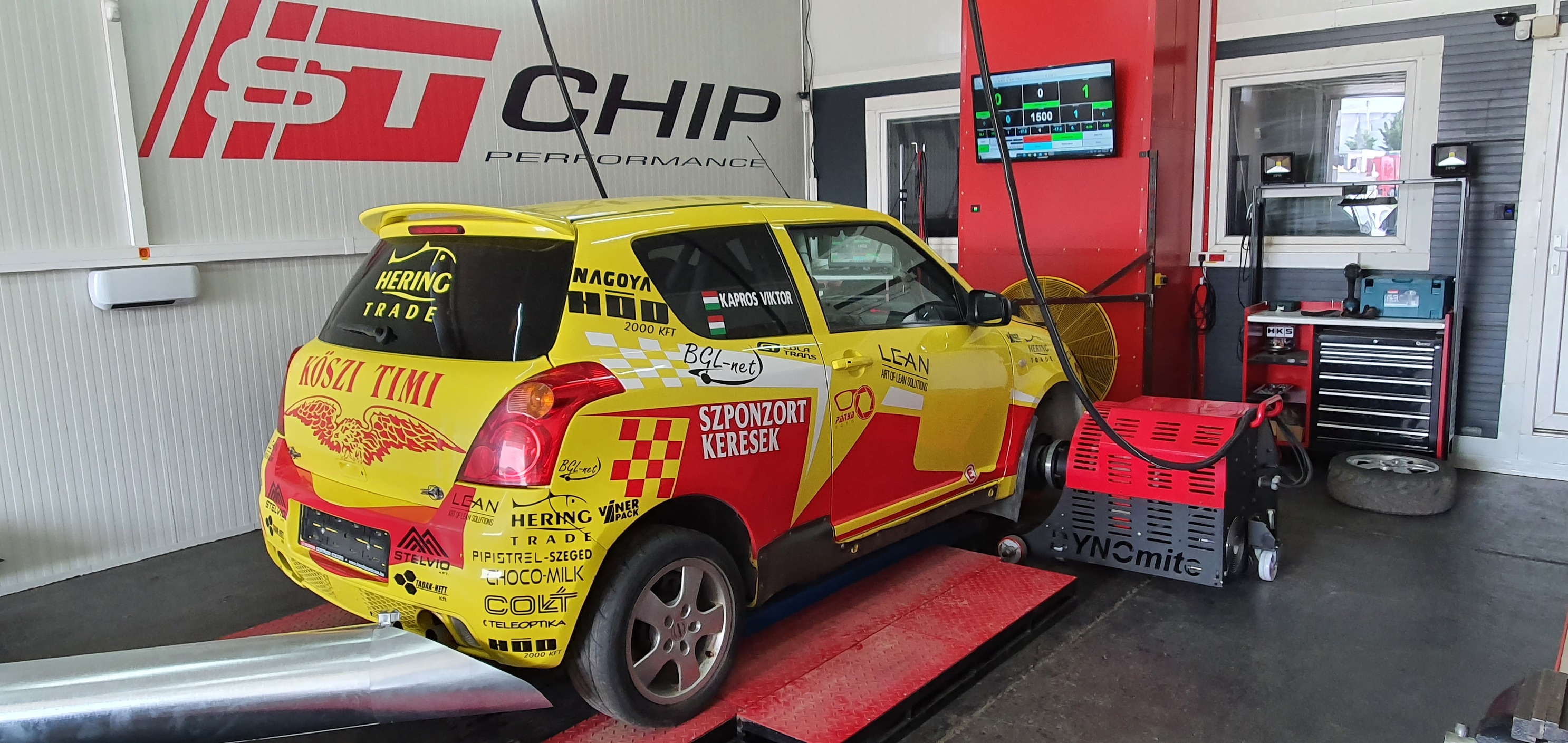 Rali autó DYNOmite fékpadon – chiptuning műhely