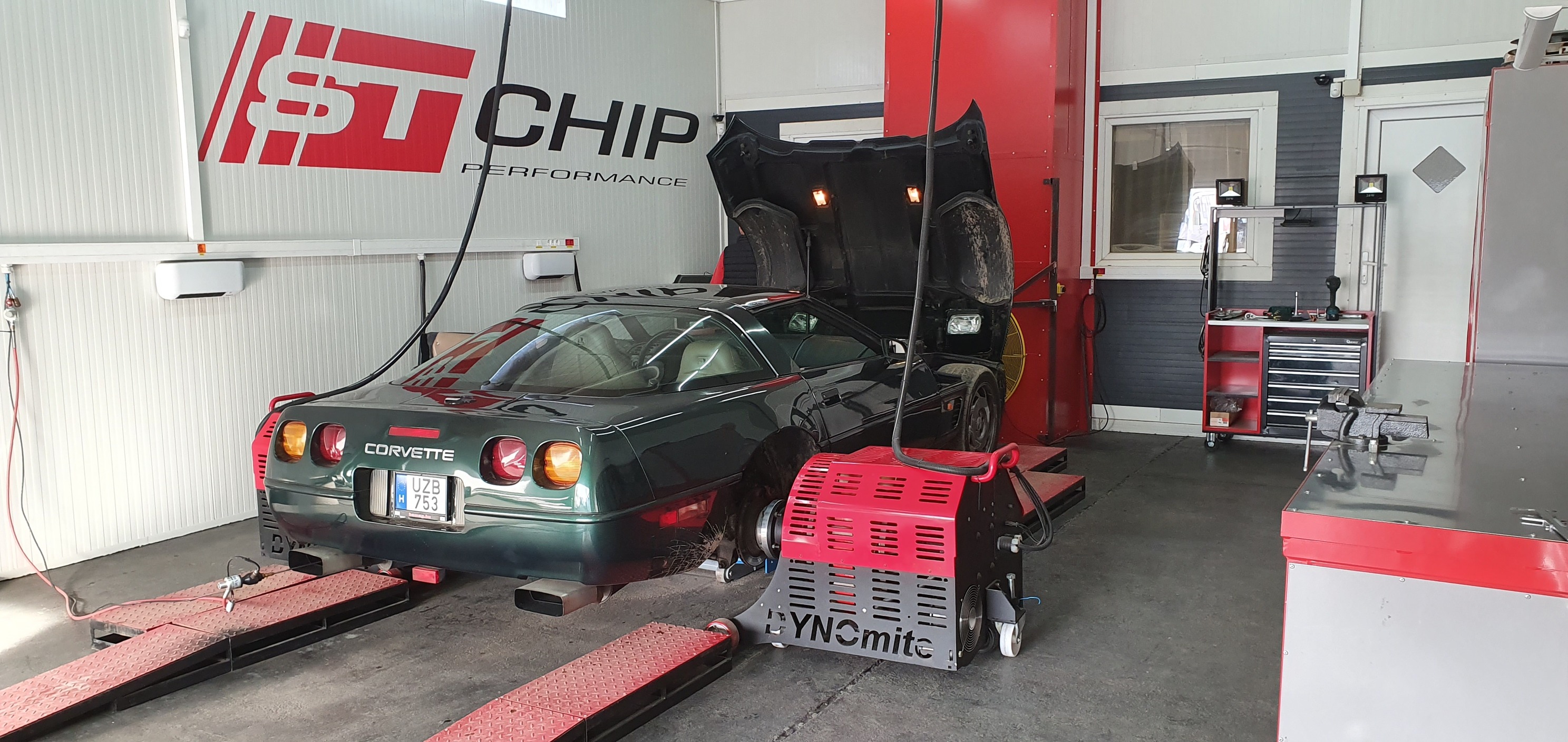 Corvette teljesítménymérés DYNOmite fékpaddal